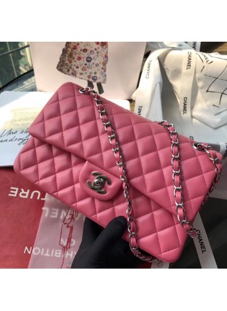 CHANEL CLASSIC DOUBLE FLAP BAG  25 ROSEPINK